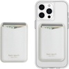 image:imagekate spade new york Morgan Magnetic Phone WalletCard Holder  Compatible with MagSafe Phones and Cases  Chalk PinkWhite Glitter