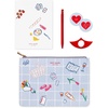 image:imagekate spade new york Reading Kit Set with Book Journal Ballpoint Pen Book Holder Novelty Decision Coin and Zipper Canvas Pouch Park Picnic
