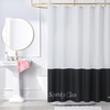 image:imagekate spade new york Squeaky Clean Color Block Shower Curtain 72 in x 72 in Made from 100 Cotton Machine Washable Black and White Shower CurtainBlack
