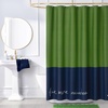 image:imagekate spade new york Squeaky Clean Color Block Shower Curtain 72 in x 72 in Made from 100 Cotton Machine Washable Black and White Shower CurtainGreen