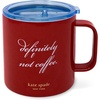 image:imagekate spade new york Stainless Steel Insulated Mug with Handle and Lid 16 Ounce Double Wall Tumbler Reusable Coffee Travel Mug for Hot and Cold Drinks Hidden GardenDefinitely Not Coffee