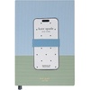 image:imagekate spade new york XL Notebook with Phone Holder 10 x 7 Lined Journal with Leatherette Cover 168 Pages Gilded Edges Ribbon Bookmark Elastic Closure amp Interior Pocket Petite Stripe