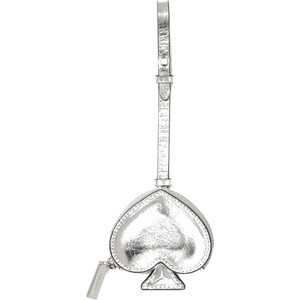 image:imagekate spade new york Charmed Smooth Leather On A Roll Taxi Leather Bag CharmSpade Logo Metallic Coin Purse