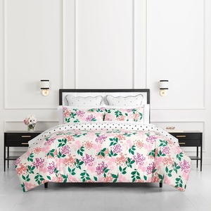 image:imagekate spade new york Curious Garden 3Piece FullQueen Comforter Set 100 Cotton Reversible Cover All Season Warmth Bedding Machine Washable Pink MulticolorBold Blossoms