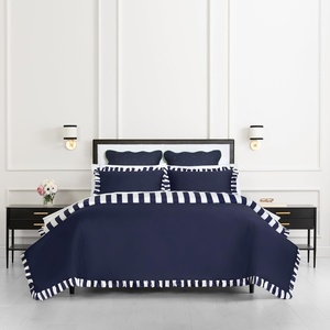 image:imagekate spade new york Curious Garden 3Piece FullQueen Comforter Set 100 Cotton Reversible Cover All Season Warmth Bedding Machine Washable Pink MulticolorSateen Ruffle Navy