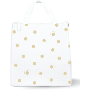 image:imagekate spade new york Cute Lunch Bag for Women Large Capacity Lunch Tote Adult Lunch Box with Silver Thermal Insulated Interior Lining and Storage Pocket Book ClubGold Dot with Script