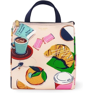 image:imagekate spade new york Cute Lunch Bag for Women Large Capacity Lunch Tote Adult Lunch Box with Silver Thermal Insulated Interior Lining and Storage Pocket Book ClubRise and Shine