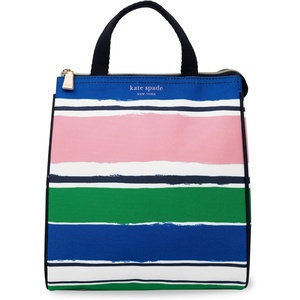 image:imagekate spade new york Cute Lunch Bag for Women Large Capacity Lunch Tote Adult Lunch Box with Silver Thermal Insulated Interior Lining and Storage Pocket Book ClubOcean Stripe