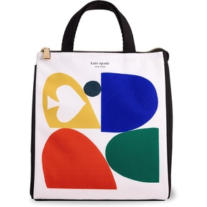 image:imagekate spade new york Cute Lunch Bag for Women Large Capacity Lunch Tote Adult Lunch Box with Silver Thermal Insulated Interior Lining and Storage Pocket Book ClubSpade Colorblock