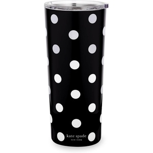 image:imagekate spade new york Cute Stainless Steel Mug 24 Ounce Travel Tumbler Double Wall Insulated Cup with Lid Picture Dot BlackWhitePicture Dot