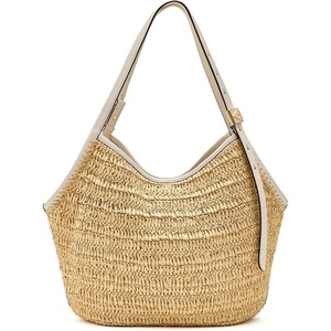 image:imagekate spade new york Deco Fine Grain Leather Tulip ToteNatural Straw