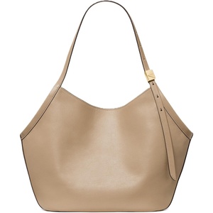 image:imagekate spade new york Deco Fine Grain Leather Tulip ToteTimeless Taupe