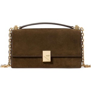 image:imagekate spade new york Deco Quilted Leather Mini Flap Chain CrossbodyBurnt Sage