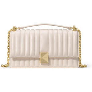 image:imagekate spade new york Deco Quilted Leather Mini Flap Chain CrossbodyCashew Milk
