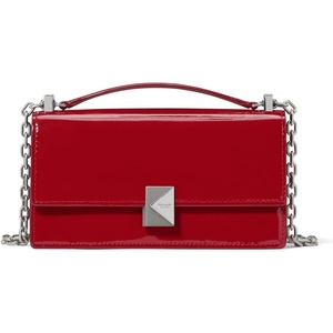 image:imagekate spade new york Deco Quilted Leather Mini Flap Chain CrossbodyDark Scarlet