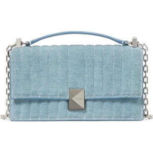 image:imagekate spade new york Deco Quilted Leather Mini Flap Chain CrossbodyDenim Blue Multi