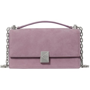 image:imagekate spade new york Deco Quilted Leather Mini Flap Chain CrossbodyMarket Purple Suede