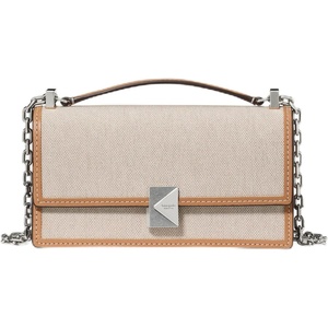 image:imagekate spade new york Deco Quilted Leather Mini Flap Chain CrossbodyNatural Multi Canvas