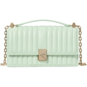 image:imagekate spade new york Deco Quilted Leather Mini Flap Chain CrossbodyQuilted Pistachio Ice