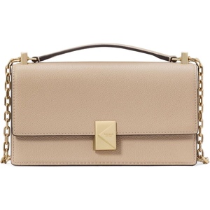 image:imagekate spade new york Deco Quilted Leather Mini Flap Chain CrossbodyTimeless Taupe