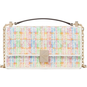 image:imagekate spade new york Deco Quilted Leather Mini Flap Chain CrossbodyTweed Multi