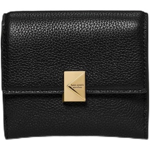 image:imagekate spade new york Deco Vibrant Buds Printed Leather Small Flap WalletBlack