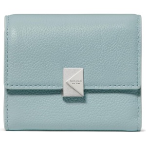 image:imagekate spade new york Deco Vibrant Buds Printed Leather Small Flap WalletEnglish Sea