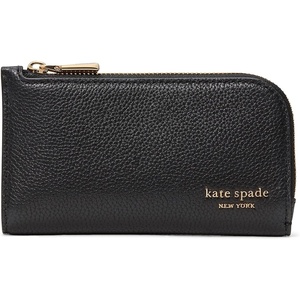 image:imagekate spade new york Devin I Love You Script Embossed Leather Small Slim Bifold WalletBlack