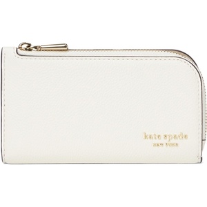 image:imagekate spade new york Devin I Love You Script Embossed Leather Small Slim Bifold WalletCashew Milk