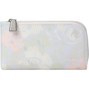 image:imagekate spade new york Devin I Love You Script Embossed Leather Small Slim Bifold WalletHidden Garden Multi