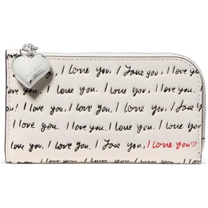 image:imagekate spade new york Devin I Love You Script Embossed Leather Small Slim Bifold WalletI Love You Script