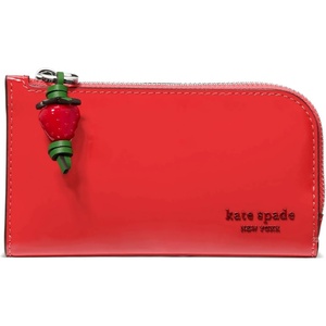 image:imagekate spade new york Devin I Love You Script Embossed Leather Small Slim Bifold WalletRuby Red