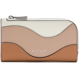 image:imagekate spade new york Devin I Love You Script Embossed Leather Small Slim Bifold WalletWavy Garden Soil