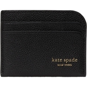 image:imagekate spade new york Devin Wavy Leather Card HolderBlack Pebbled