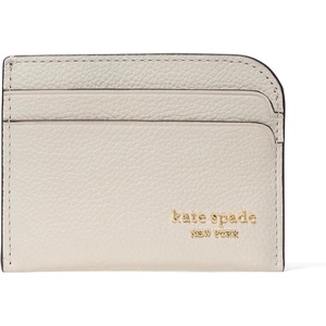 image:imagekate spade new york Devin Wavy Leather Card HolderCashew Milk