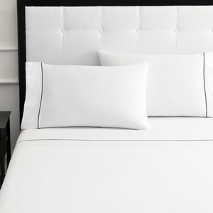image:imagekate spade new york Dot Queen Sheet Set 300 Thread Count and 100 Cotton All Season 4 Piece Bedding Set Machine Washable White and BlackBlack