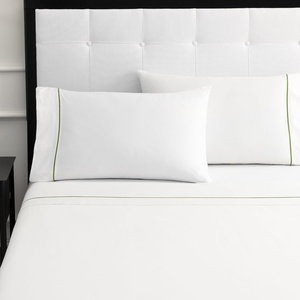 image:imagekate spade new york Dot Queen Sheet Set 300 Thread Count and 100 Cotton All Season 4 Piece Bedding Set Machine Washable White and BlackGreen