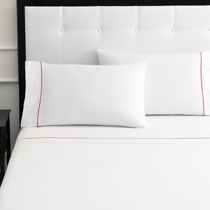 image:imagekate spade new york Dot Queen Sheet Set 300 Thread Count and 100 Cotton All Season 4 Piece Bedding Set Machine Washable White and BlackPink