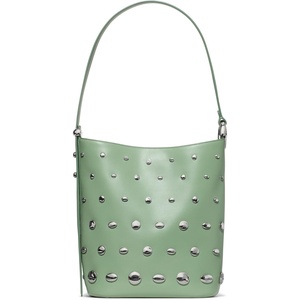 image:imagekate spade new york Halo Woven Leather BucketStudded Crisp Sage