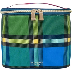 image:imagekate spade new york Insulated Lunch Tote Small Lunch Cooler Cute Lunch Bag for Women Striped Thermal Bag with Double Zipper Close and Carrying Handle Invite OnlyGrand Plaid Duo