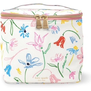 image:imagekate spade new york Insulated Lunch Tote Small Lunch Cooler Cute Lunch Bag for Women Striped Thermal Bag with Double Zipper Close and Carrying Handle Invite OnlyJoyful Garden