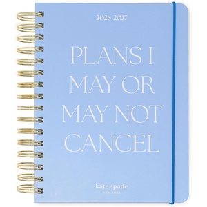 image:imagekate spade new york Large Planner 85 x 725 Spiral Bound Agenda with Monthly amp Weekly Layouts Goal Tracker Vacation Planner Stickers Tabs Elastic Closure amp Pocket August 2026December 2027 Joyful GardenPlans I May Cancel