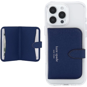 image:imagekate spade new york Morgan Magnetic Phone WalletCard Holder  Compatible with MagSafe Phones and Cases  Chalk PinkMorgan  Navy
