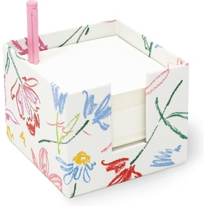 image:imagekate spade new york Note Cube with 400 Blank Sheets and Black Ink Pen Cute Paper Holder for Desk Joyful GardenJoyful Garden