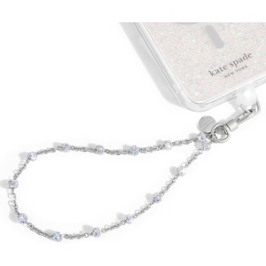 image:imagekate spade new york Phone Charm Wrist Strap  Detachable Cell Phone Lanyard  High ShineDazzle Chain Silver