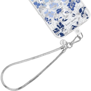 image:imagekate spade new york Phone Charm Wrist Strap  Detachable Cell Phone Lanyard  High ShineHeart of Silver