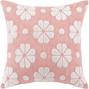 image:imagekate spade new york Spade Floral Decorative Pillow 20 x 20 Throw Pillow for Bed or Sofa Textured Cotton and Polyester Blend Cover PinkPink