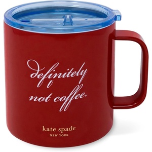 image:imagekate spade new york Stainless Steel Insulated Mug with Handle and Lid 16 Ounce Double Wall Tumbler Reusable Coffee Travel Mug for Hot and Cold Drinks Hidden GardenDefinitely Not Coffee