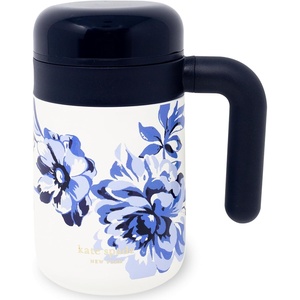 image:imagekate spade new york Travel Tea Mug16 oz Stainless Steel Thermal Mug with Tea Infuser Floral ToileFloral Toile