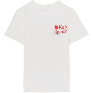 image:imagekate spade new york Womens Novelty TeeFresh White Nyc Apple